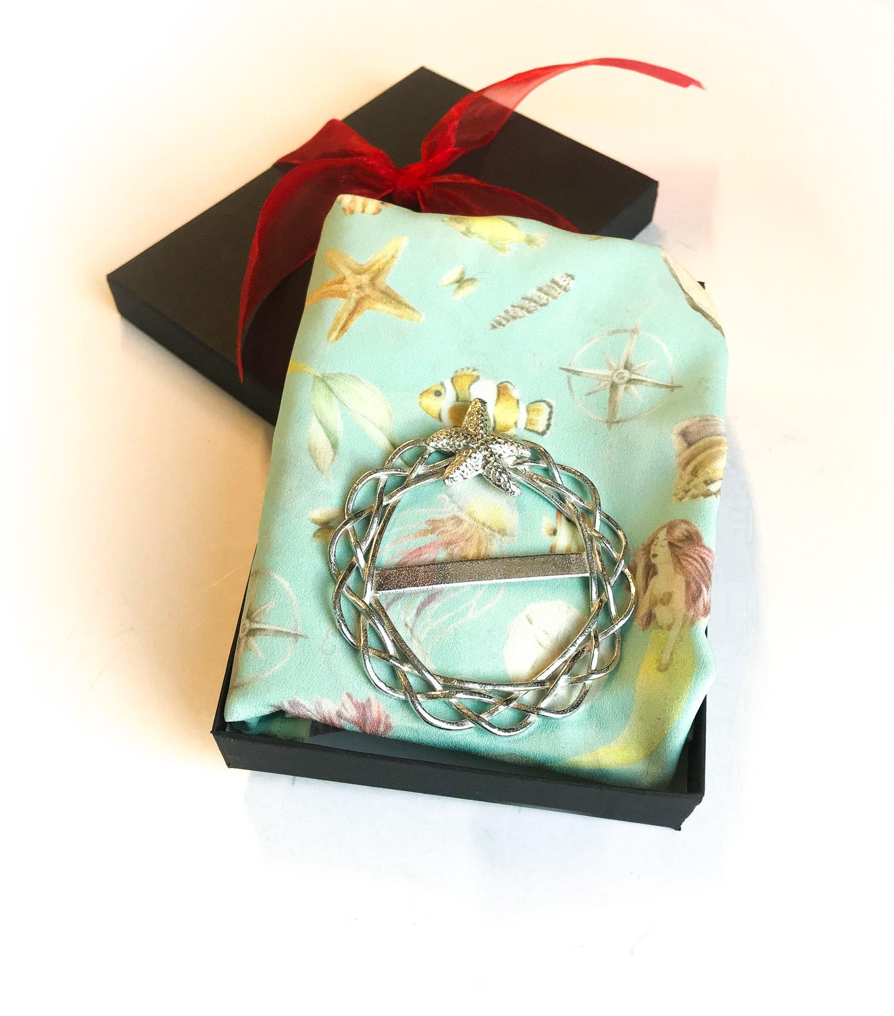  House of Morgan Pewter - Handmade Scarf Ring Gift Set