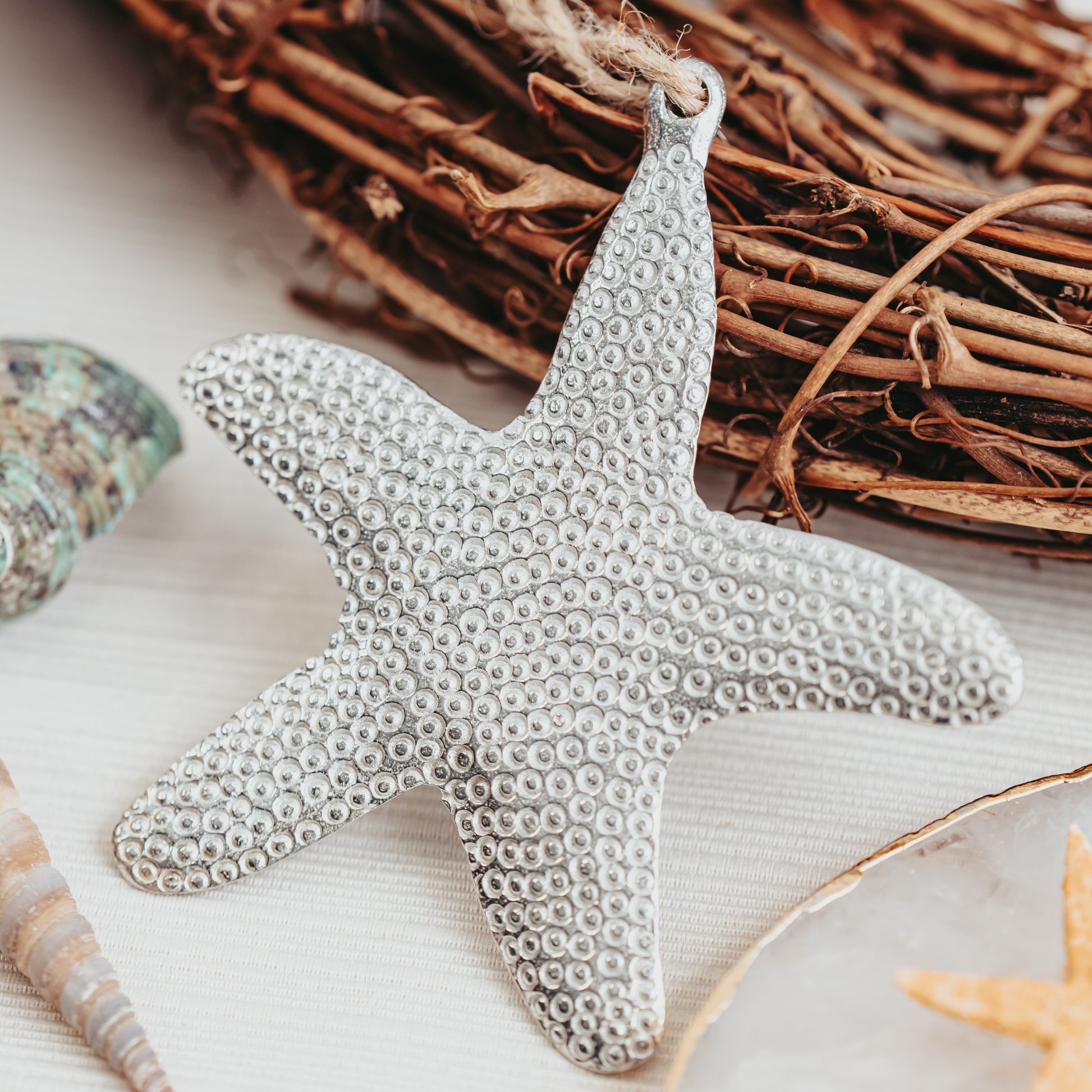 Starfish Pewter Ornament