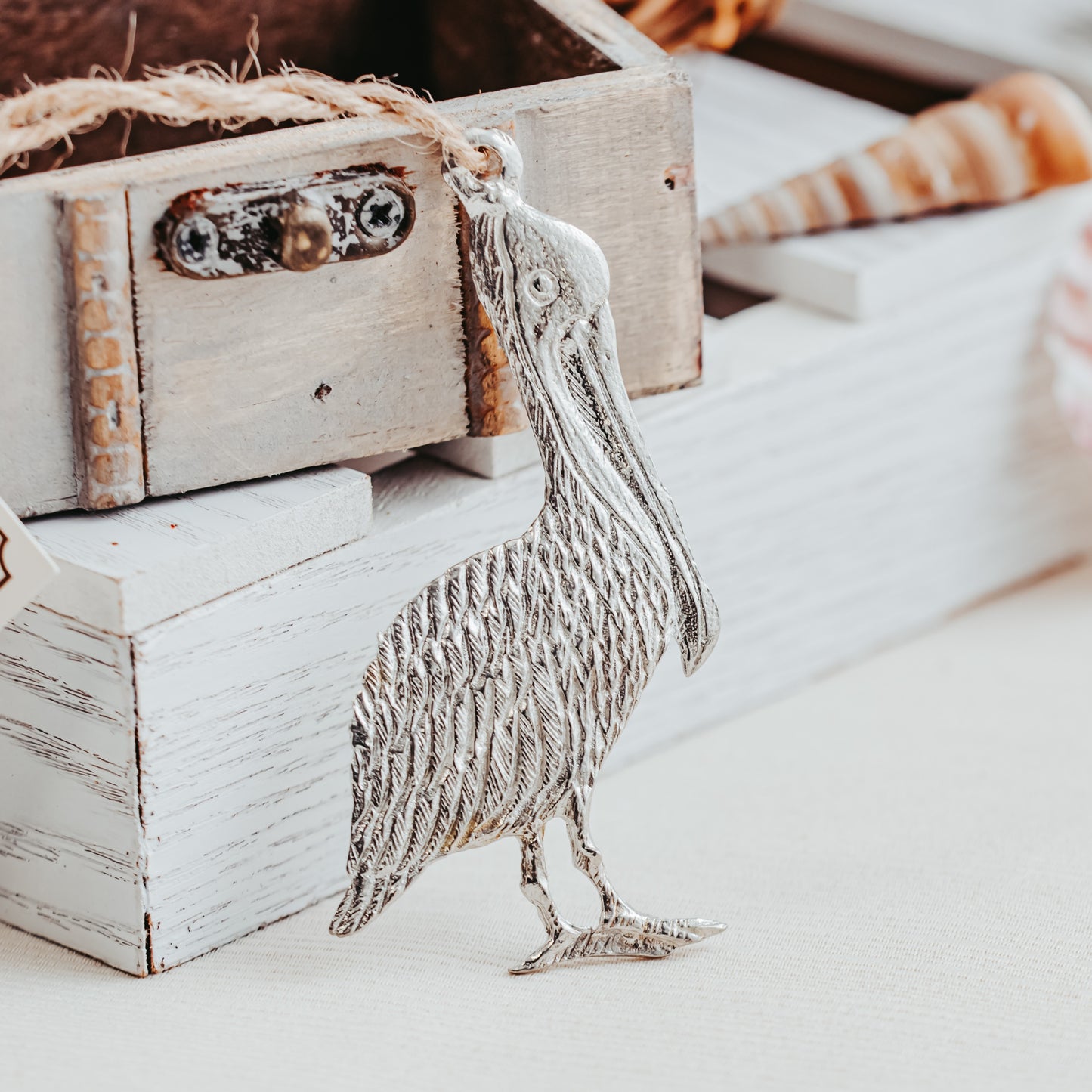 Handmade Pewter Pelican Bird Gift