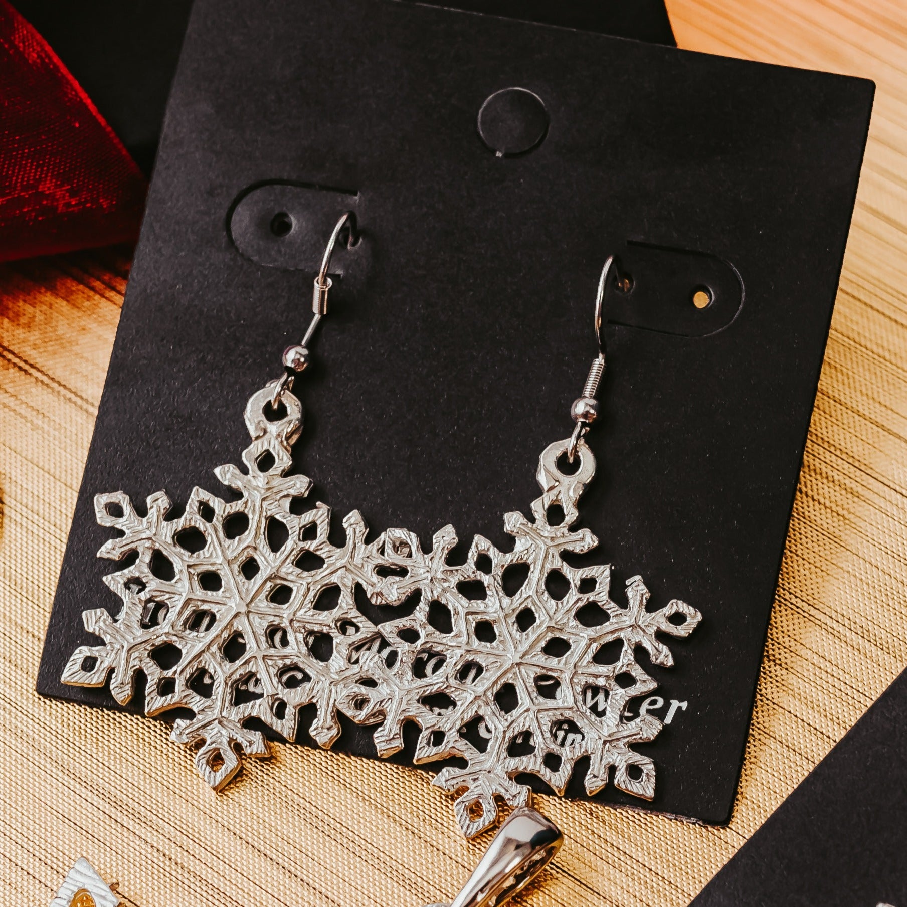 Large Snowflake Earrings