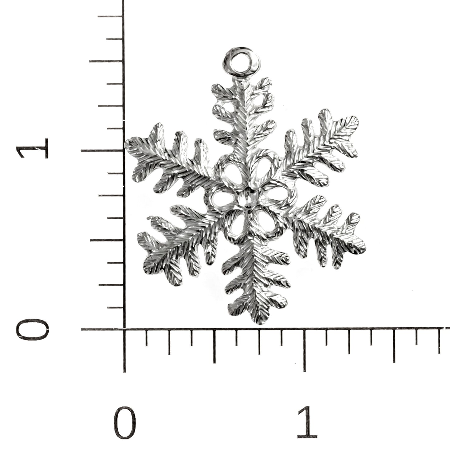 Pewter Lobster Clasp Key Chain Charm Snowflake D