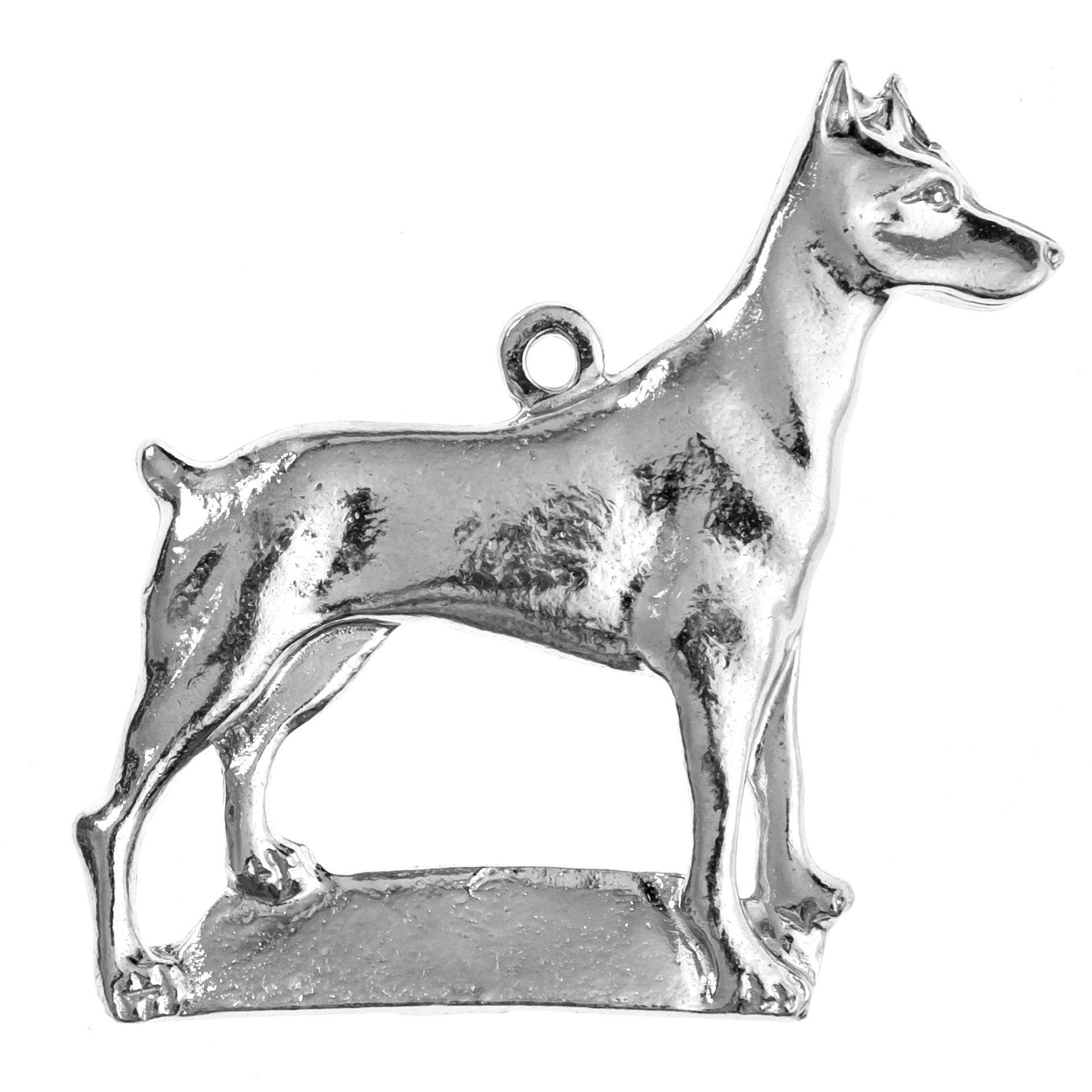 Silver Pewter Metal Doberman Ornament Top Gift Ideas - House of Morgan Pewter