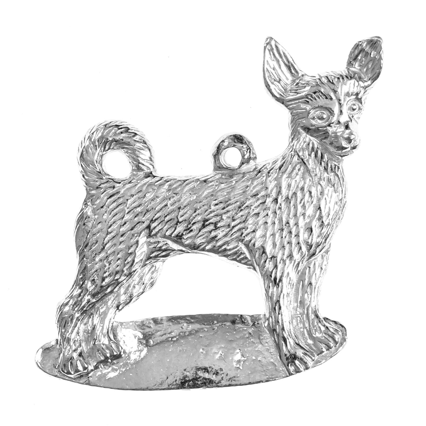 Silver Pewter Metal Chihuahua Ornament Top Gift Ideas - House of Morgan Pewter