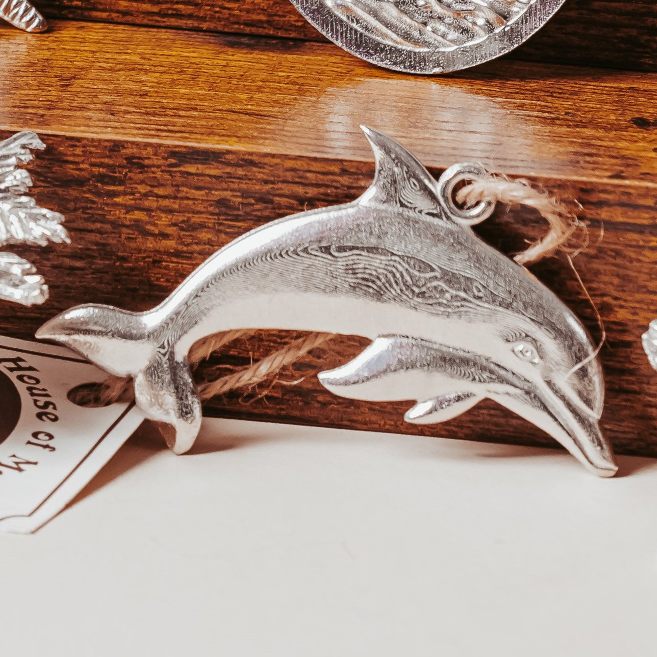 Pewter Dolphin Ornament