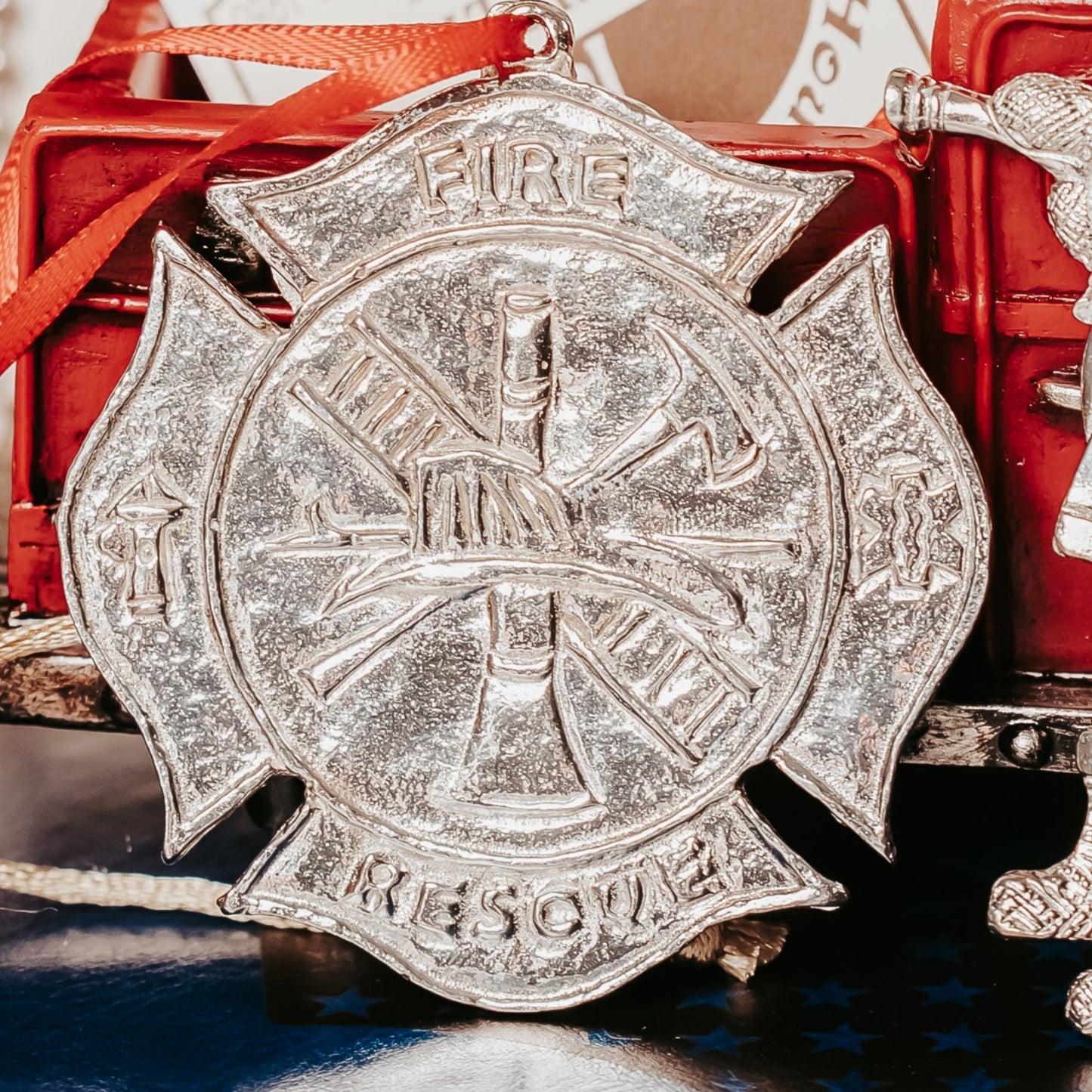 Firefighter Ornaments - Fireman - Fire Badge - Fire Truck - Fire and Rescue Gifts