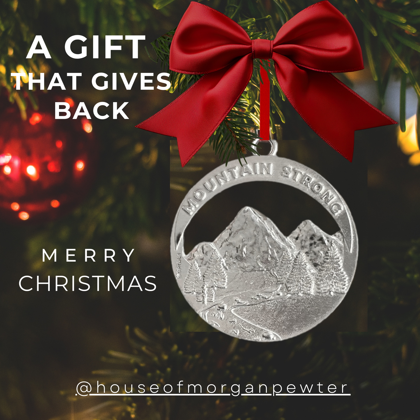 Handmade Mountain Strong Ornament - Hurricane Helene Relief Fund