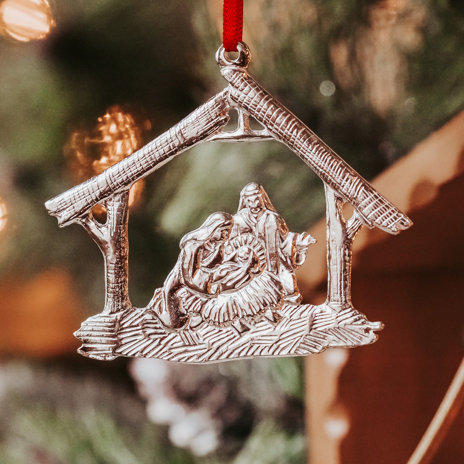 Pewter Manger Ornament - House of Morgan Pewter