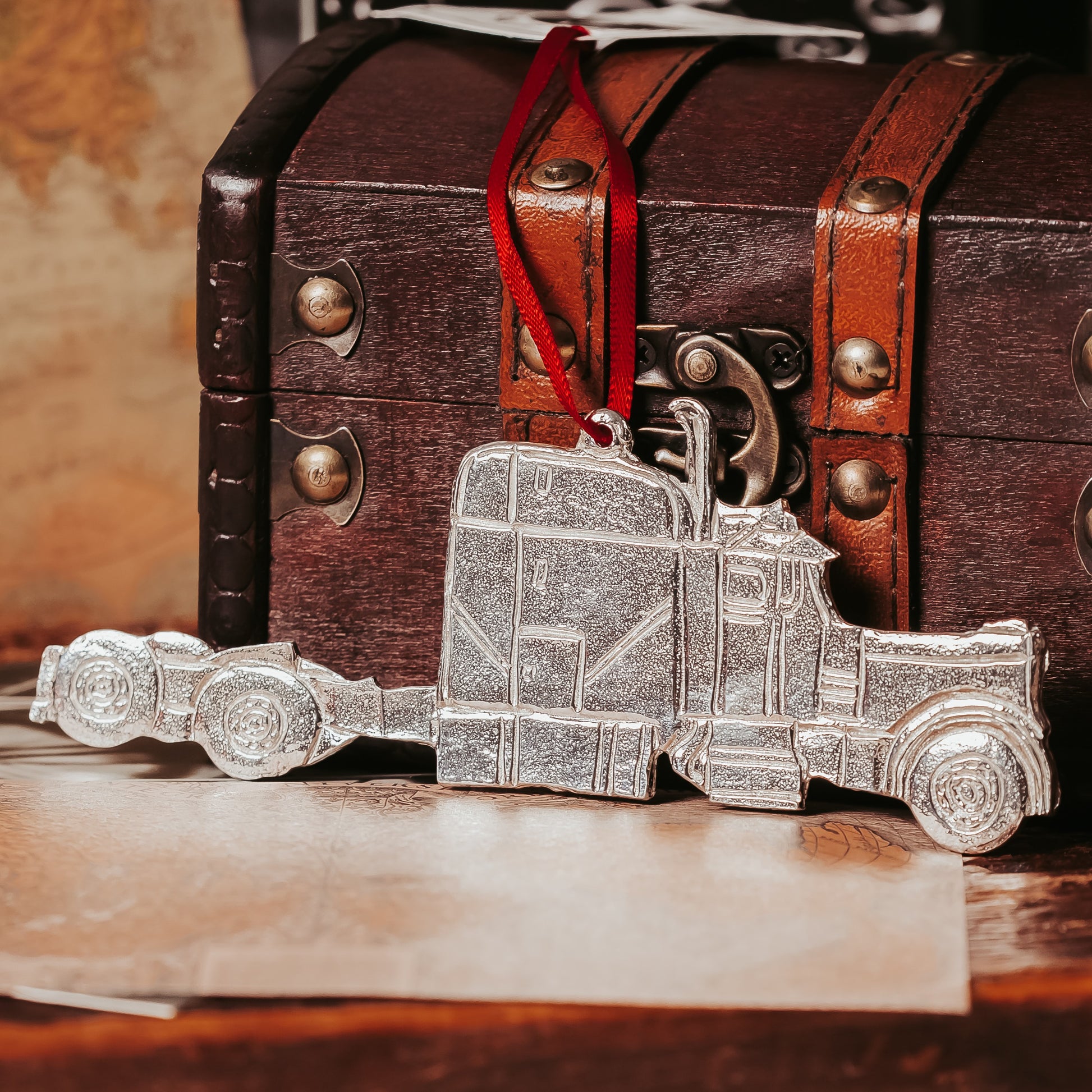 Semi Truck Ornament